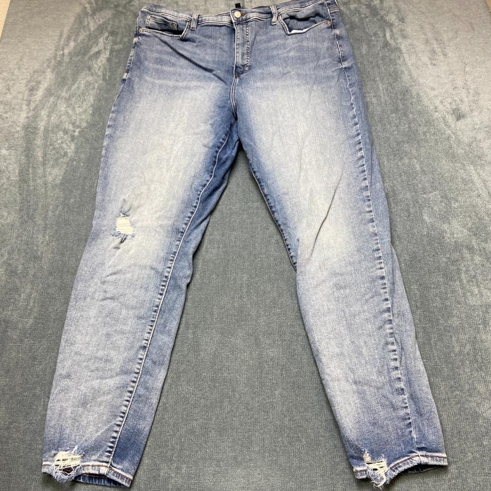 Banana Republic Jeans Mens 35x20 Blue Denim Cotton Stretch High Rise Skinny Leg